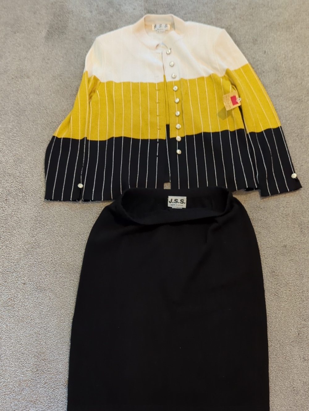 J. S. S. Women's Two Piece Large Jacket & Skirt